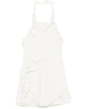 Cult Gaia Elliana Floral-Appliqué Mini Dress - White