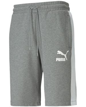 PUMA Striped Logo Shorts - Grey