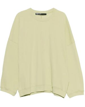 Bimba Y Lola Lime Straight Sweatshirt With Topstitching - Natural