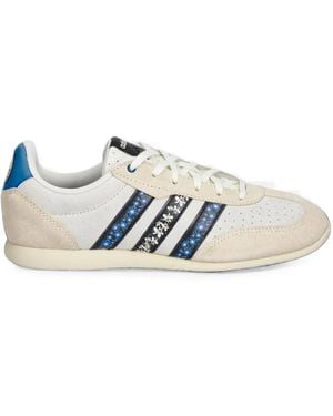 adidas Barreda Floral-Print 3-Stripes Sneakers - White