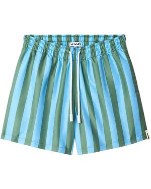 Sunnei Striped Swim Shorts - Blue