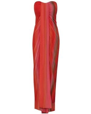 Baobab Robe Fendue À Coupe Longue - Red