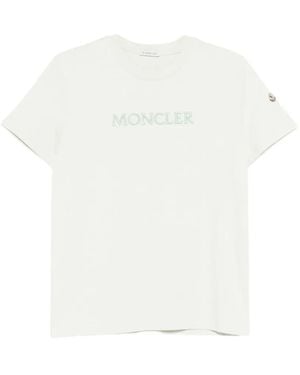 Moncler Embroidered Logo T-Shirt - White