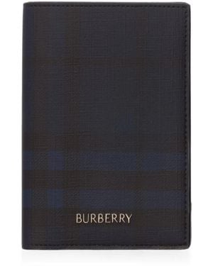 Burberry City Check Passport Holder - Black