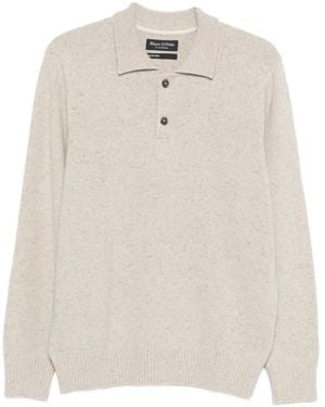 Marc O' Polo Long-Sleeve Polo Shirt - White