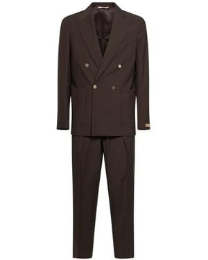 Briglia 1949 Double-Breasted Suit - Brown