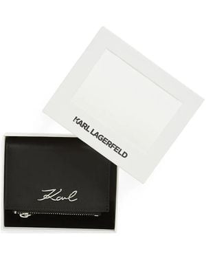 KARL LAGERFELD K/Signature Bifold Wallet - White