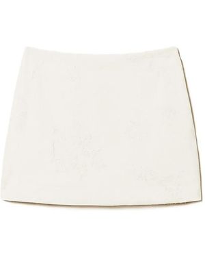 Twinset Embroidered Miniskirt - White