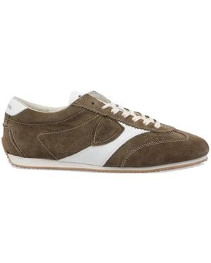 Philippe Model Lateral Logo Suede Trainers - Brown