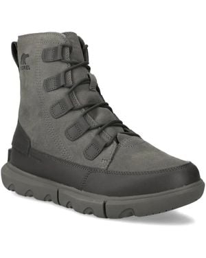 Sorel Logo-Print Suede Boots - Black