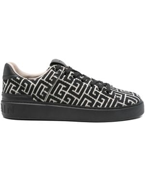 Balmain Sneakers mit geometrischem Print - Schwarz