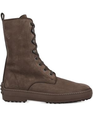 Tod's Win Gomm 84L Palissandro Leather Polacco - Brown