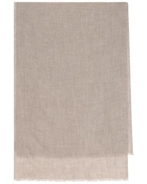 Loro Piana Écharpe Cardo À Franges - Natural