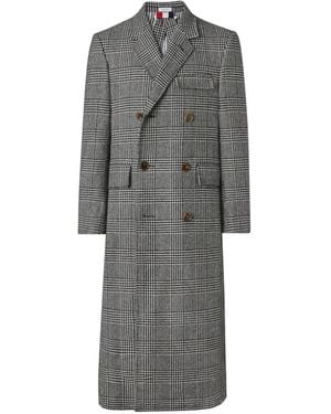 Thom Browne Sobretodo Chesterfield De Lana - Gris
