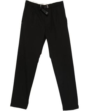 White Sand Drawstring Trousers - Black