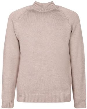 Zanone Mock-Neck Raglan-Sleeve Sweater - Pink