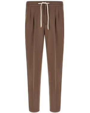 Brunello Cucinelli Drawstring Trousers - Brown
