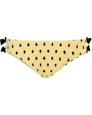 Damson Madder Bragas de bikini con lazo fruncido - Metálico