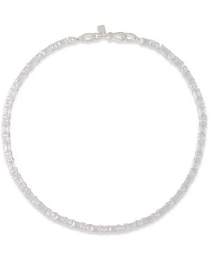 Crystal Haze Jewelry Eternity Necklace - White