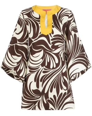 La DoubleJ The Kaftan Printed Cotton-Blend Mini Dress - Multicolour