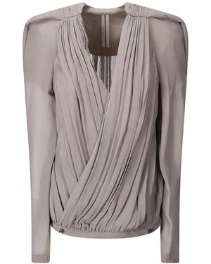 Rick Owens Draped Blouse - Gray