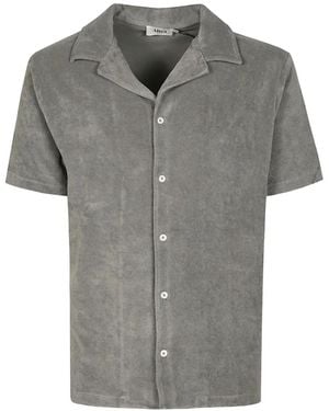Altea Terry-Cloth Camp-Collar Shirt - Grey