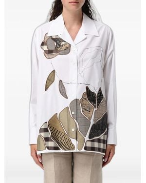 Antonio Marras Patchwork-Motif Button-Up Overshirt - Gray