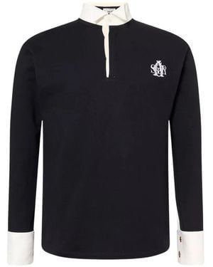 Oscar Ouyang French-Cuff Polo Shirt - Blue