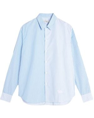 Maison Kitsuné ストライプ エンブロイダリーシャツ - ブルー