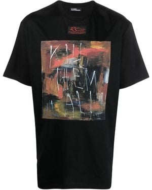 Raf Simons グラフィック Tシャツ - ブラック