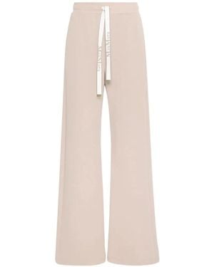 Max Mara Drawstring-Waist Wide-Leg Track Pants - White