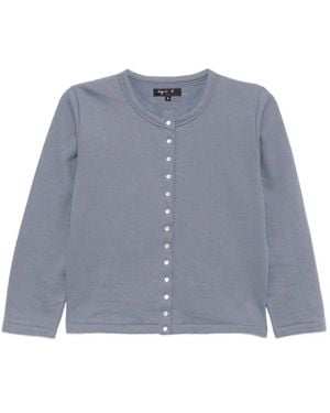 agnès b. Snap Cotton Cardigan - Blue