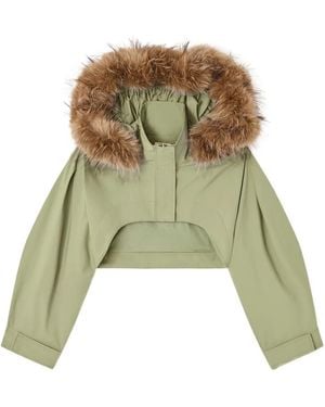 Ganni Giacca Crop - Verde