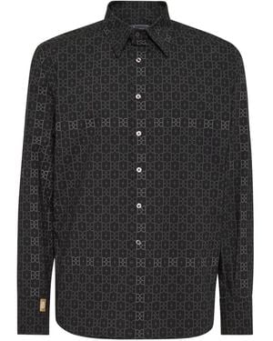 Billionaire Checks Cut Shirt - Black