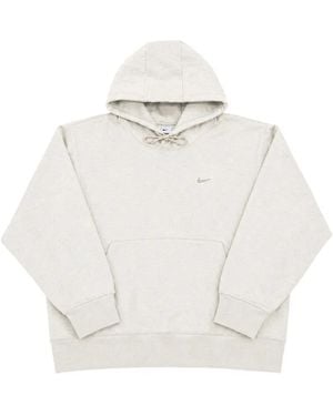 Nike Logo-Embroidered Hoodie - White