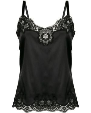 Dolce & Gabbana Canotta Con Bordo - Nero