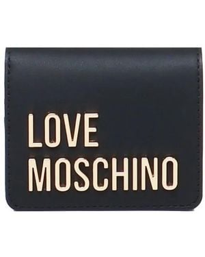Love Moschino Logo-Lettering Wallet - Blue