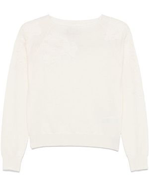 ERMANNO FIRENZE Floral-embroidered Jumper - White