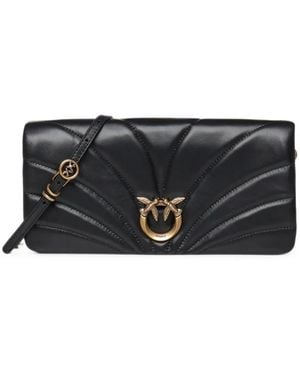 Pinko Medium Love Bag Click Quilted Crossbody Bag - Black