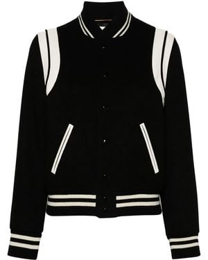 Saint Laurent Bomberjacke Mit Stehkragen - Schwarz