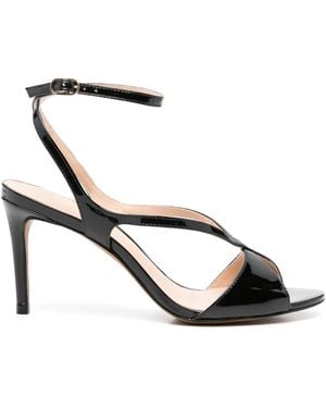 Guilhermina 90Mm Patent-Leather Sandals - Black