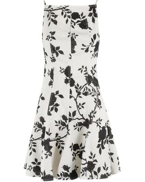 Self-Portrait Floral-Print Mini Dress - White
