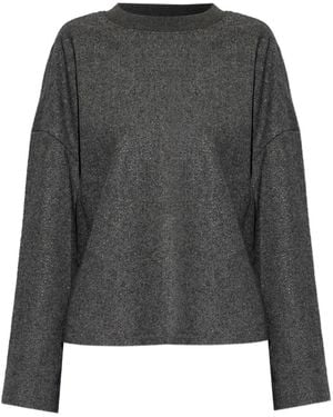 Emporio Armani Lurex-Thread Top - Grey