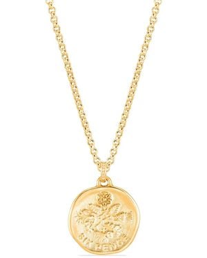 Dower & Hall Collana Lucky Sixpence - Metallizzato