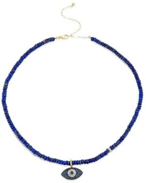 Sydney Evan Halskette Mit Lapislazuli Und Diamanten - Blau