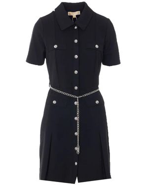 MICHAEL Michael Kors Button Chain Mini Dress - Black