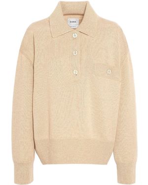 Barrie Polo-Collar Cashmere Sweater - Natural