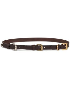 Etro Leren Riem - Wit