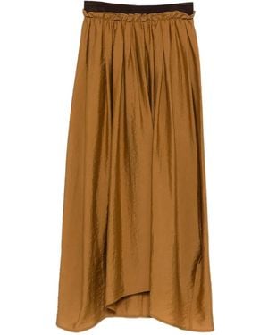 Tela Gathered Zip-Fastening Skirt - Natural