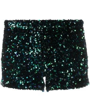 Styland Sequin-Embellished Mini Shorts - Green